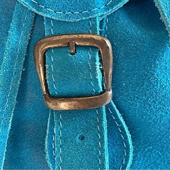 El Market Colombia Small Blue Leather Back Pack main image 14